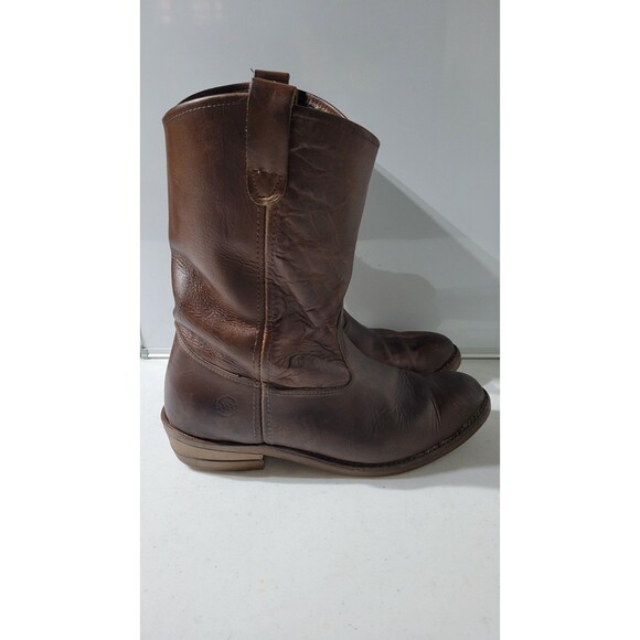 H. H. Brown chocolate nubuck leather Western Cowboy Boot Men’s Size 10 3E main image 4
